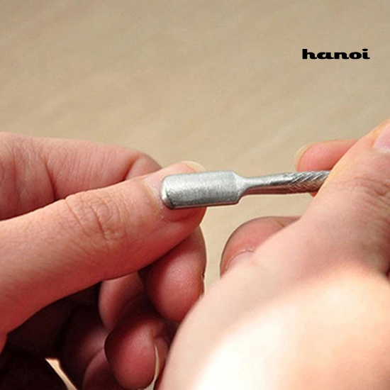 Hi * Stainless Steel Cuticle Nail Pusher Remover Double Ended Pedicure Manicure Tool