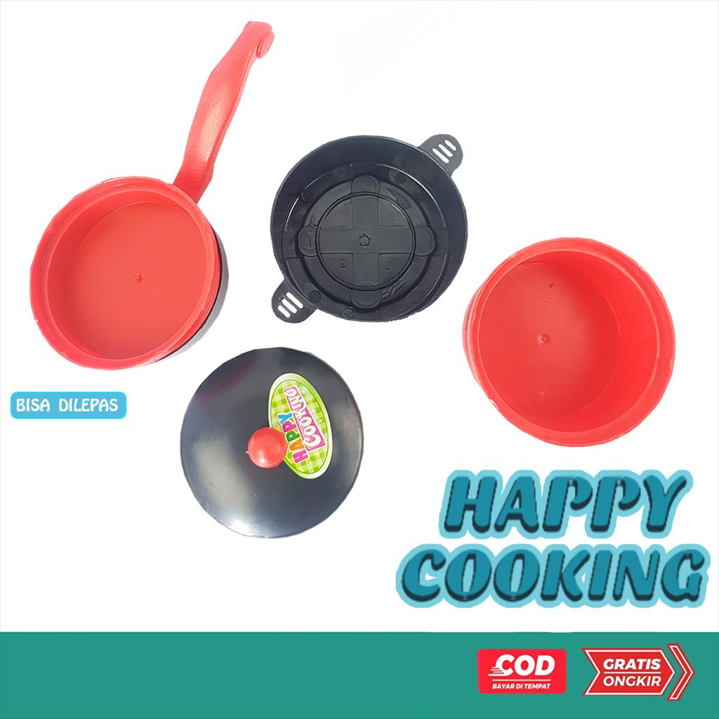 Mainan Edukasi Masak-Masakan / Mainan Anak Memasak Happy Cooking New LM9