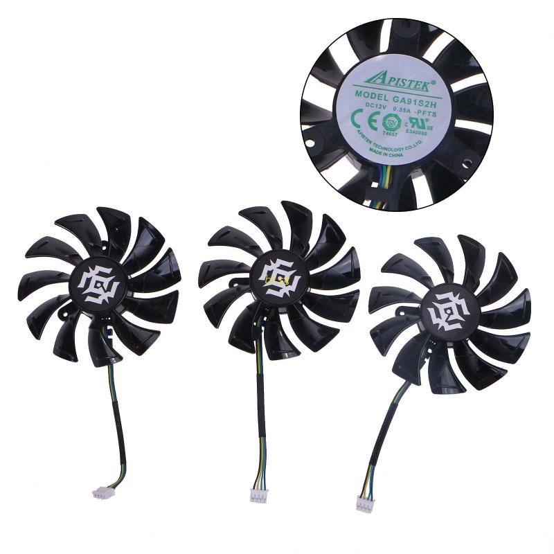 Bt 3Pcs 87MM GA91S2H VGA Fan Untuk ZOTAC RTX3090 3080 3070 3060ti AMP Kartu Grafis Kipas Pendingin 4Pin 12V 0.5A