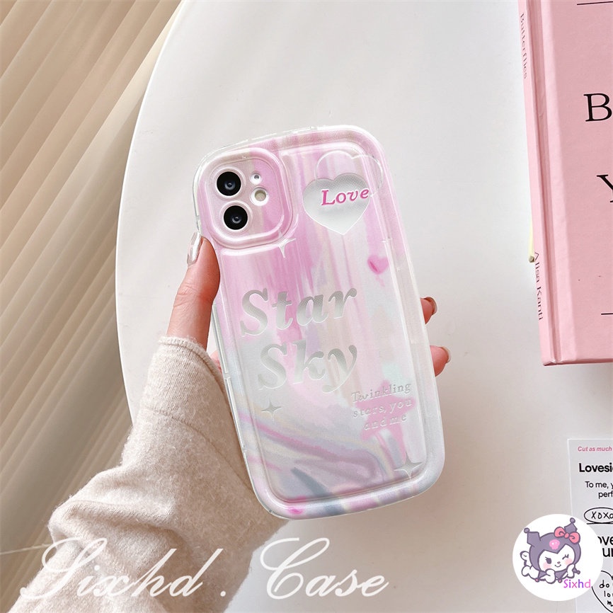 Untuk OPPO A77s A57 A17 A16 A15 A95 A96 A76 A74 A54 A53 A33 A32 A7 A3s A5s A12 A5 A9 A94 A92 A52 F11 Reno 6Z Fashion Star Sky AirBag Case Lembut Shockproof Pelindung Cover