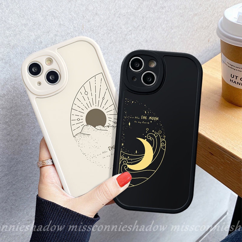 REDMI Couple Case Redmi10 9 A1 9C 9T 10A 9A 10C K40s Note8 9 9Pro 10 11 9s 11s 10s 10Pro 11Pro+8Pro Poco M3 F4 X3 NFC Pro Mi 11T 12 11 Lite Simple The Moon Sun Soft Sarung Tpu