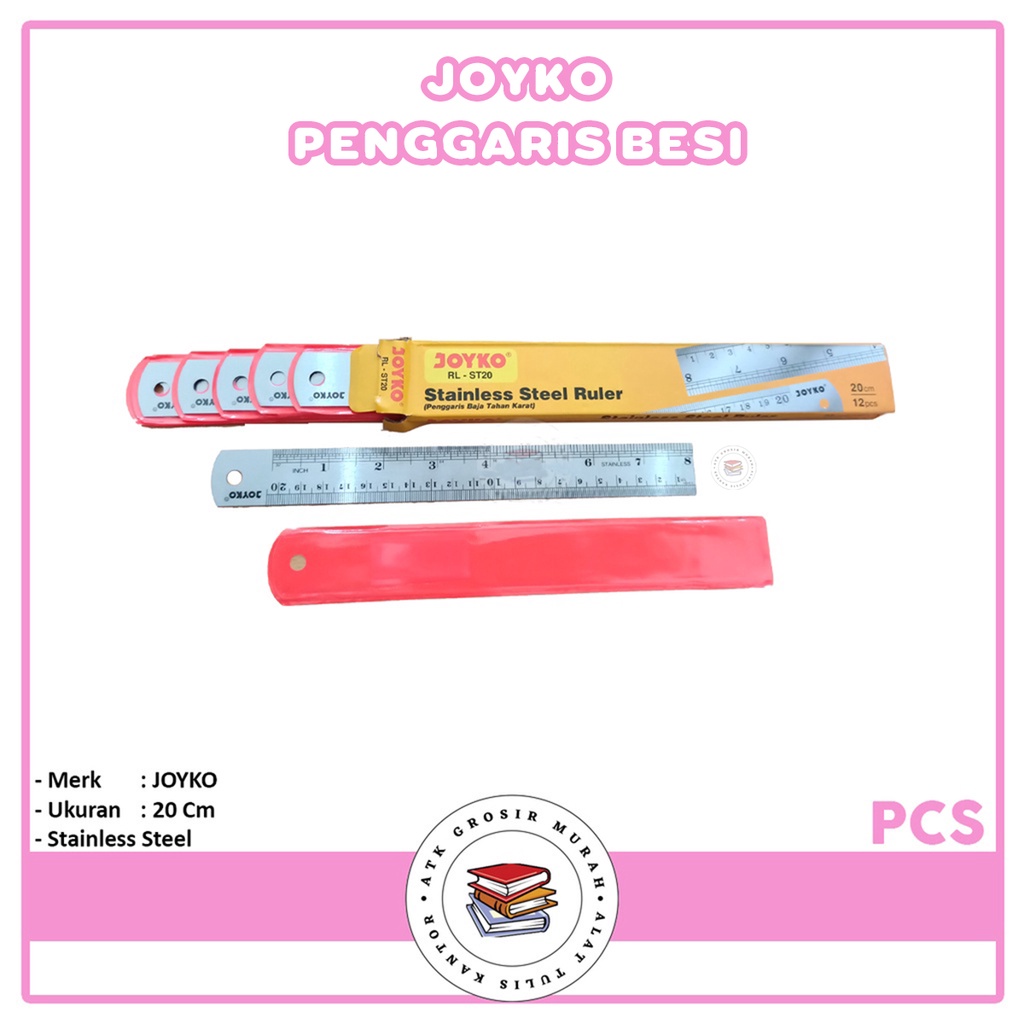 

JOYKO - Mistar / Penggaris Besi 20 Cm - Pcs