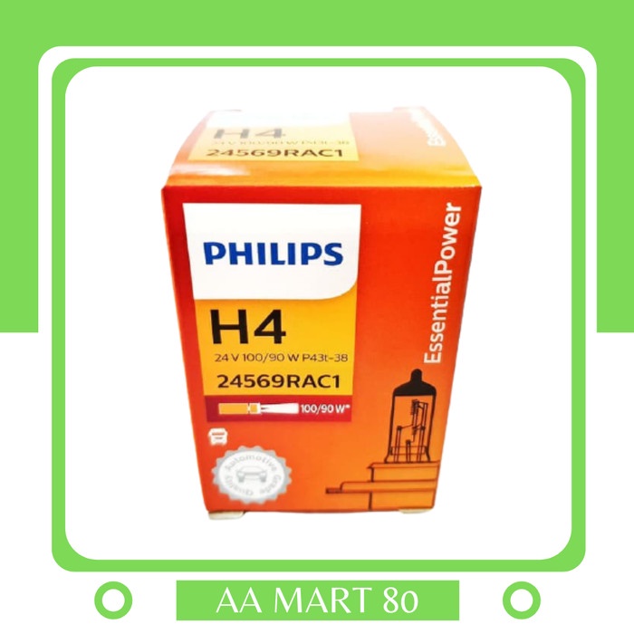 BOHLAM PHILIPS LAMPU HEADLAMP MOBIL H4 100/90W 24V