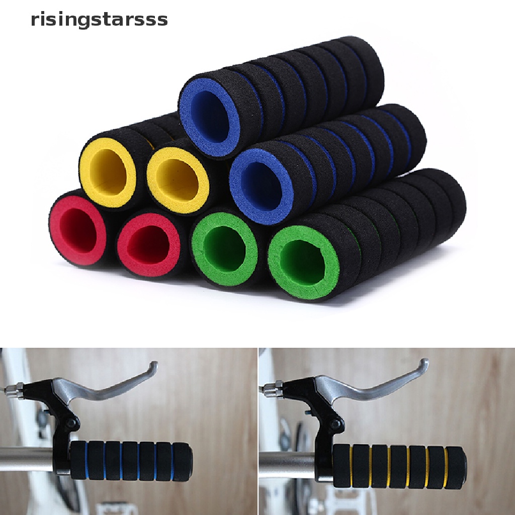 Rsid Span-new 2Pcs Bike Racing Sepeda Motor Handle Bar Busa Spons Grip Cover Nonslip Jelly