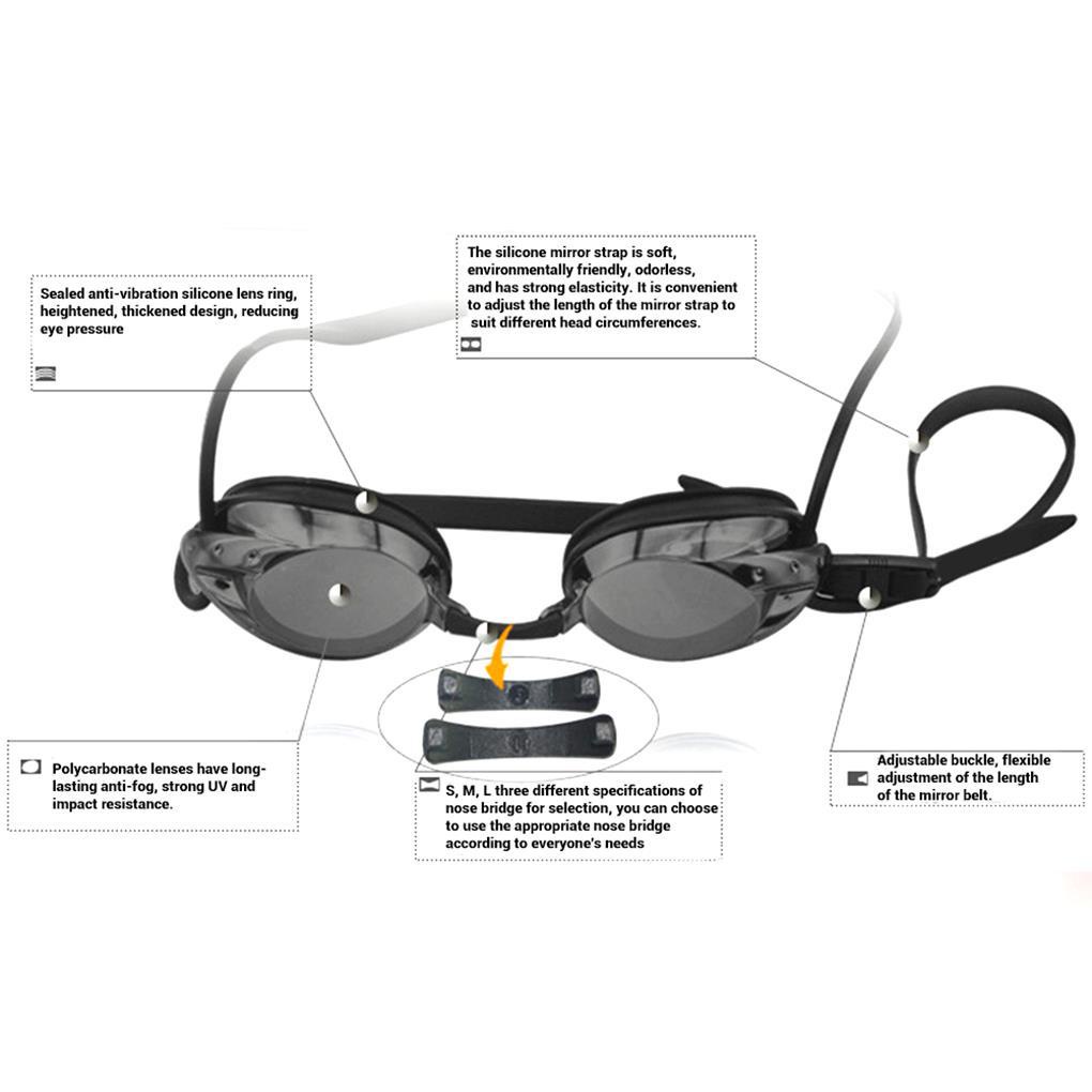 Kacamata Renang Anti Air Anti Kabut Cermin Kacamata Renang Perlindungan UV Swimming Training Goggles