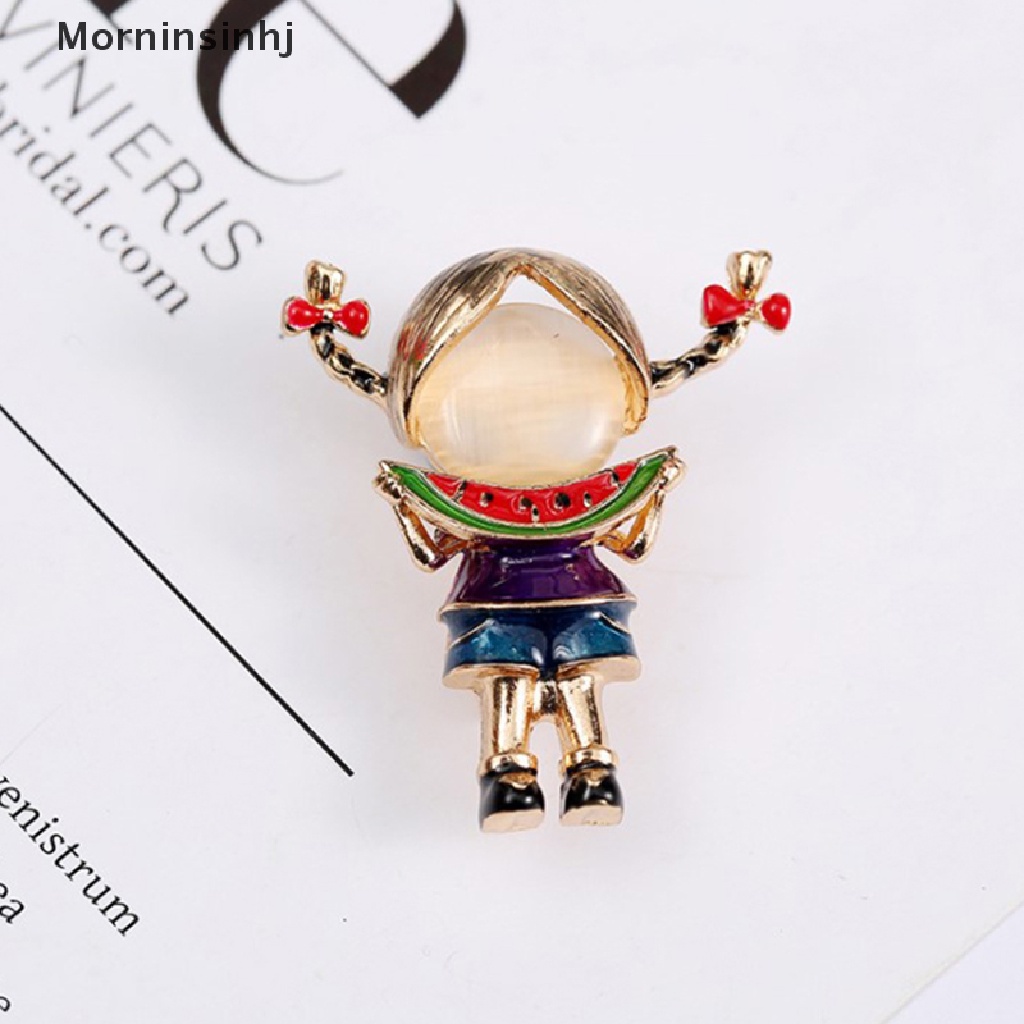 Mornin Paing Gadis Bros Untuk Wanita Opal Lucu Brooch Pin Fashion Anak id