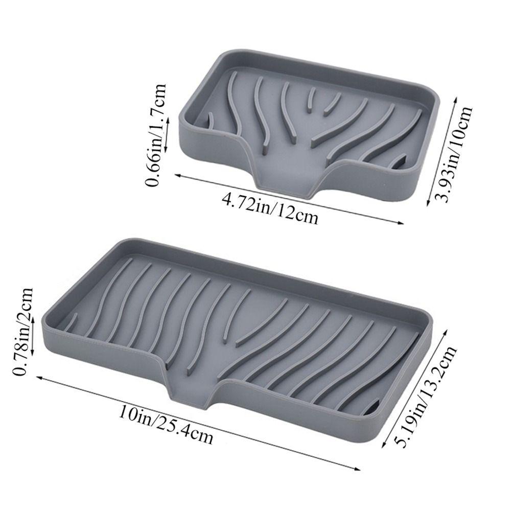 Rebuy Sink Tray Non-slip 1Pcs Splash Pelindung Meja Draining Drying Faucet Mat