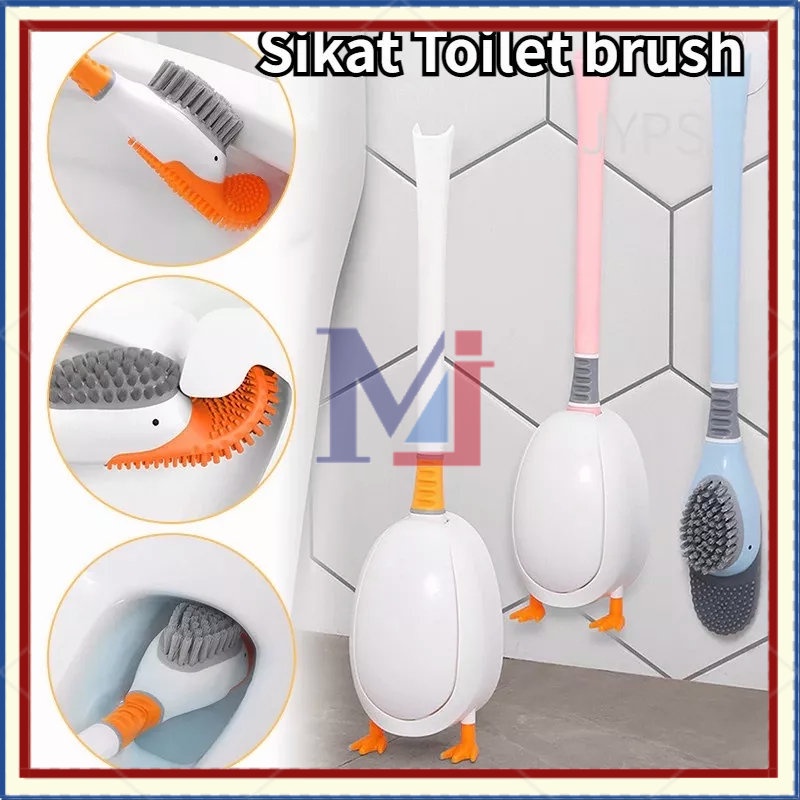 【COD】Sikat Silikon Golf Toilet/Sikat Pembersih Toilet Bentuk Bebek/Sikat WC Silikon/Toilet Kamar Mandi Silikon Brush Bebek