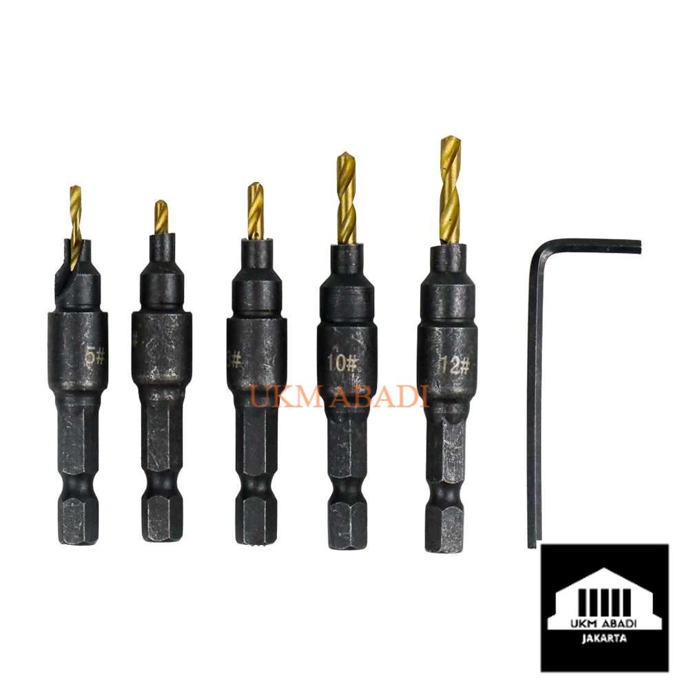 Mata Bor Drill Bit HSS 1.98-3.56 mm Isi 5 Buah SV-VDB26