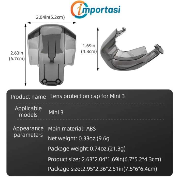 Lens Cap Tutup Gimbal DJI MINI 3 Protector Lensa Cover