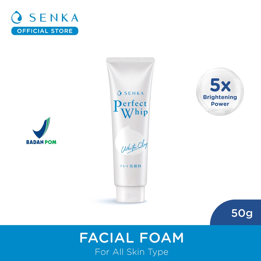 SENKA - Perfect White Clay Facial Foam From Japan 50g - Untuk Mengangkat Komedo &amp; Cerah