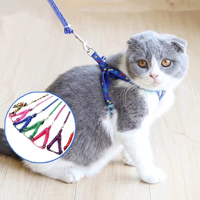 WS GROSIR 15515 Tali Tuntun Segitiga / Harnes Hewan Peliharaan / Tali Tuntun Penuntun Hewan Kucing A
