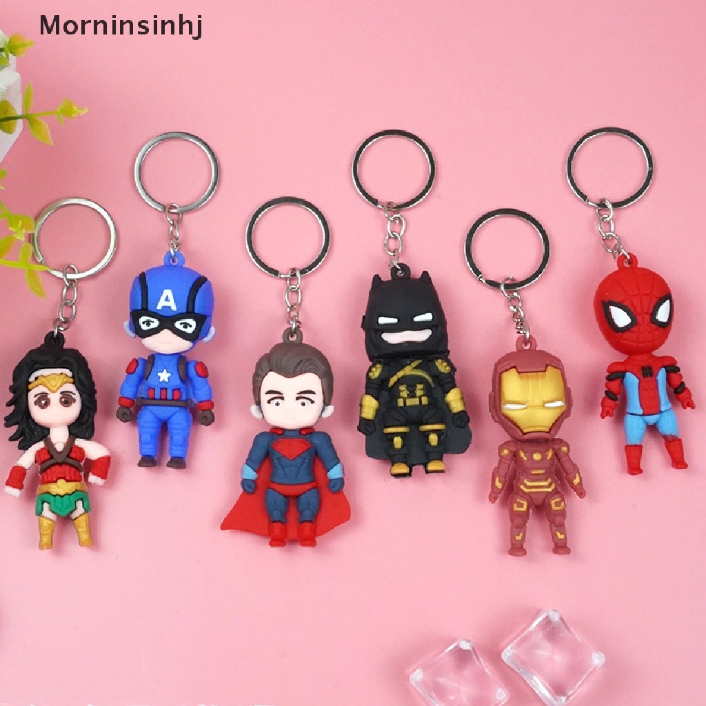 Mornin 1Pc Avenger League Gantungan Kunci Iron Man Spiderman Captain America Key Chain Gantungan Kunci Mobil Cincin Mahasiswa Tas Liontin Hadiah Anak Aksesoris Gantung id