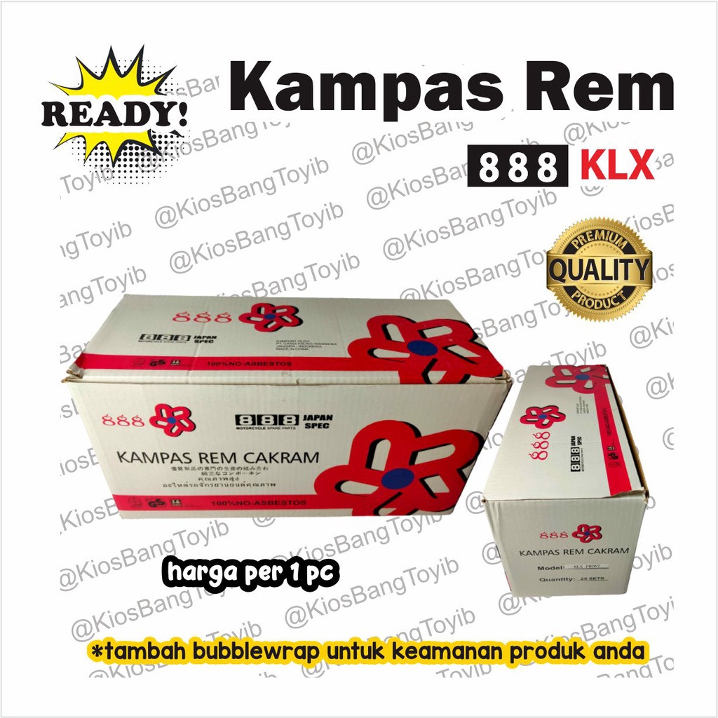 Kampas Rem Cakram Discpad Dispad Depan Kawasaki KLX (888)