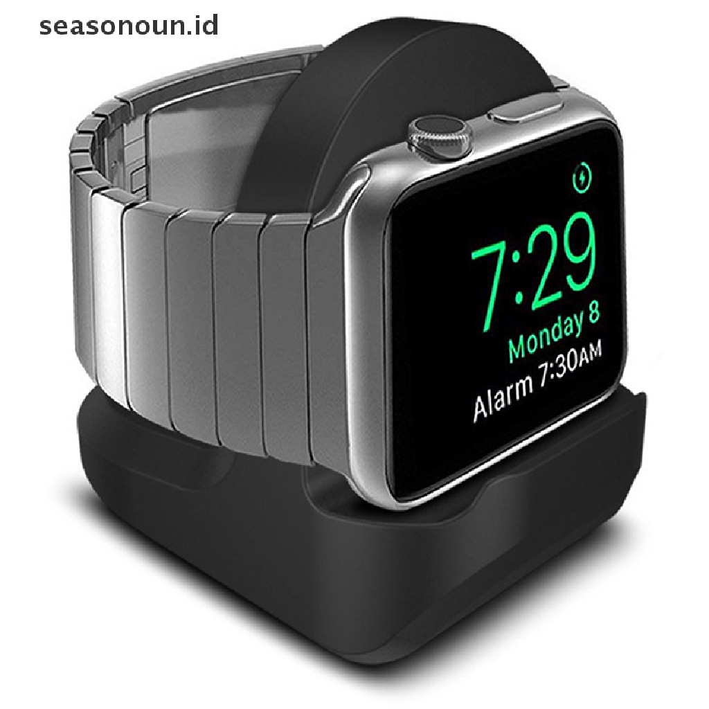 Seasonoun Silikon Charger Stand Holder Untuk Apple Watch Series Charging Stand Base.