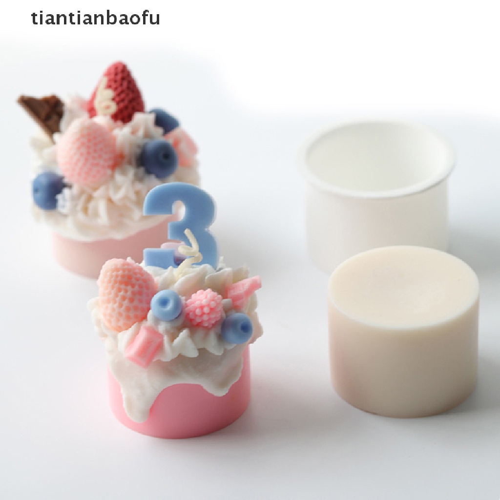 [tiantianbaofu] Diy Cupcake Silicone Cetakan Handmade Craft Soy Wax Scented s Mold Pesta Butik