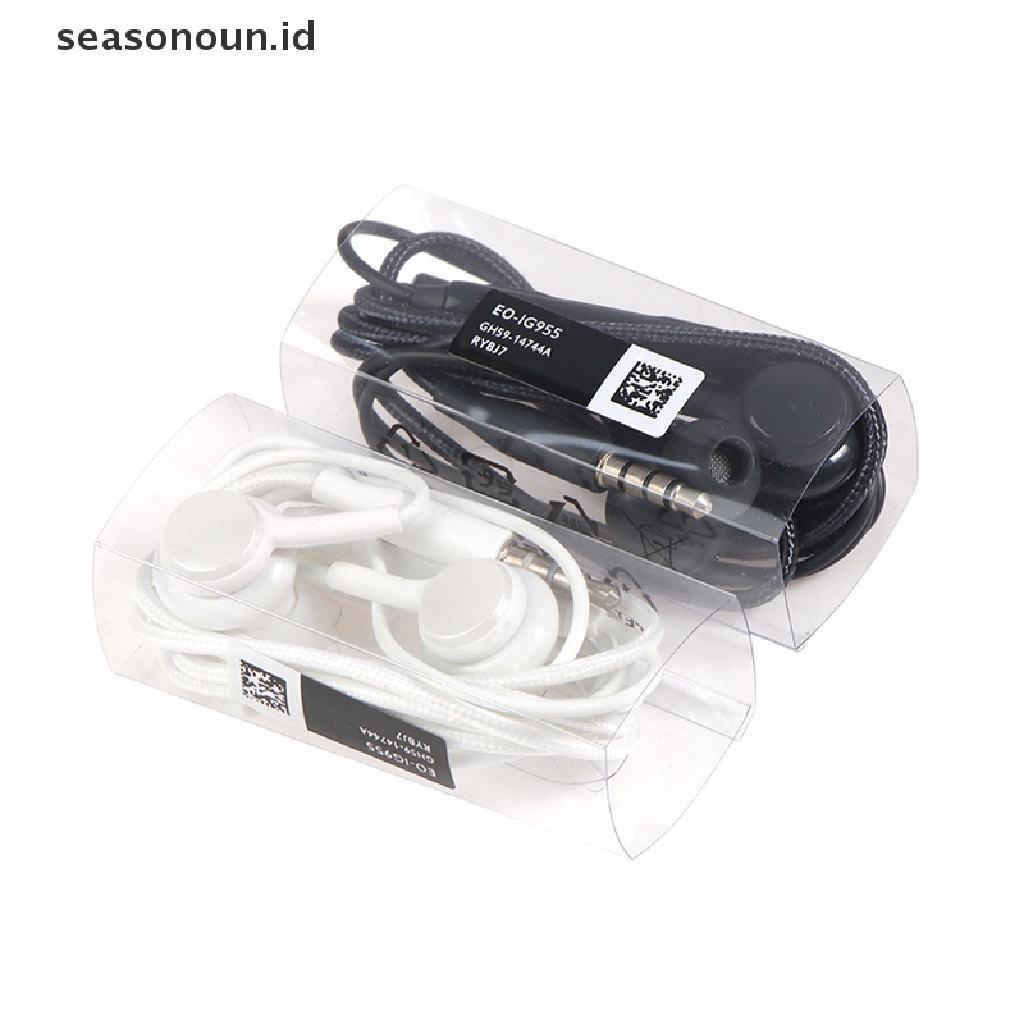Seasonoun Wired Earbuds Headphone In-Ear Handsfree Earphone w/Mic Untuk Samsung S8/S8plus.