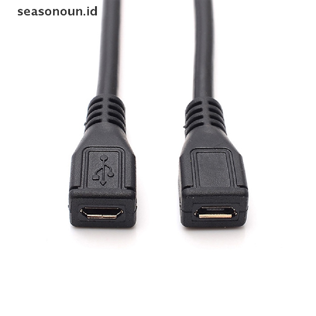 Seasonoun Micro USB Female To Female Extension Extender Data Sync Charging Cable Adapter.