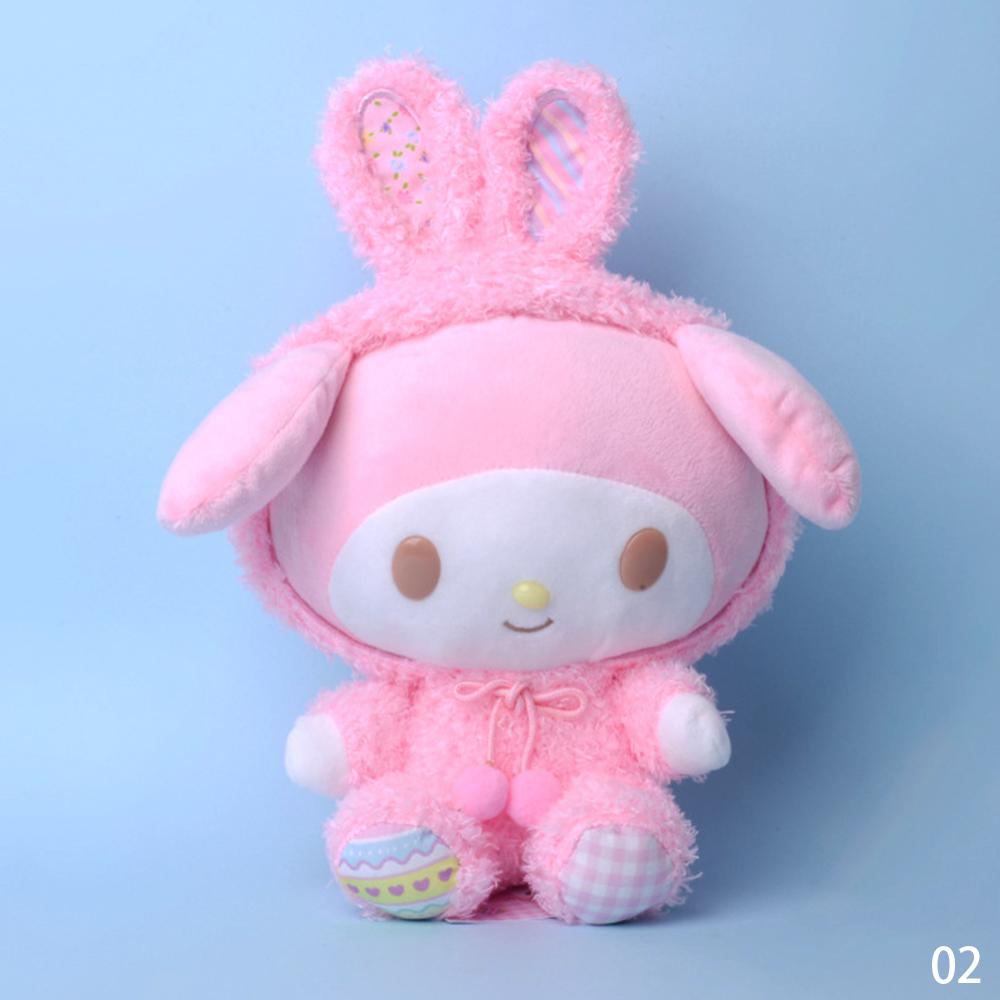 Timekey Mainan Mewah Sanrio Easter Change Rabbit Kulomi Melody Laurel Dog Plush Doll Liontin Boneka Dekorasi Ulang Tahun Pernikahan Mainan C9F1