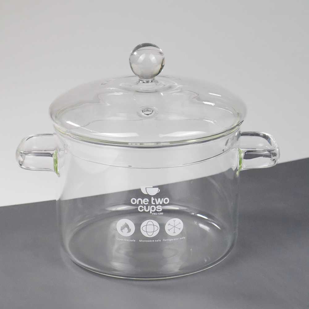 (BISA COD) FTIHSHP  Pot Panci Masak Stewing Soup Pot Borosilicate Glass - YWJ-1265