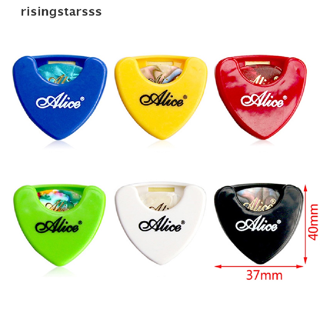 Rsid Span-new Guitar Pick Holder Plastik Plectrum Case Mediator Storage Self Adhesive Jelly