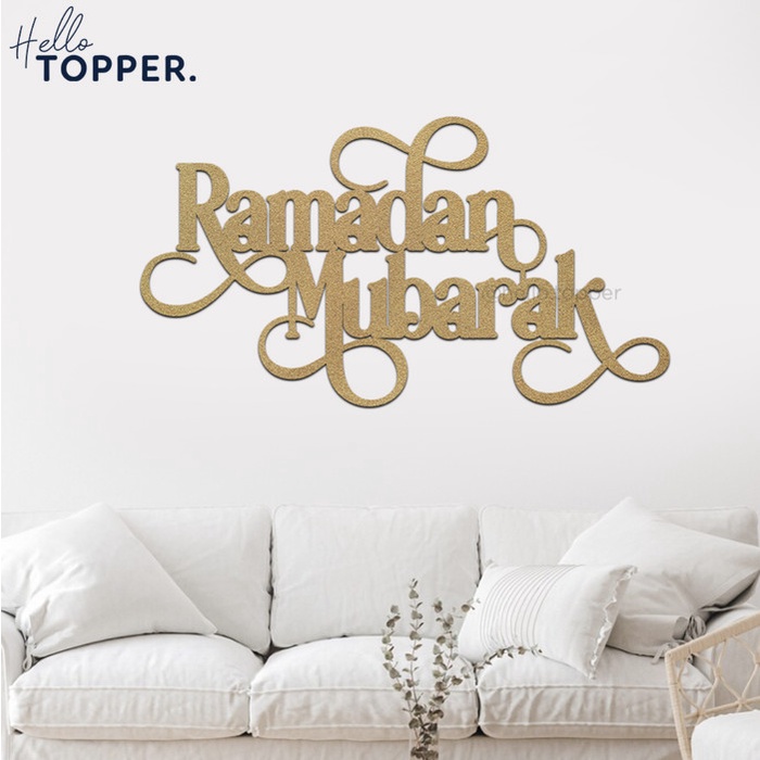 Dekorasi Gantungan Ramadan Mubarak Hiasan Idul Fitri Eid Lebaran - 20cm(M8S3) dekorasi ramadhan bula