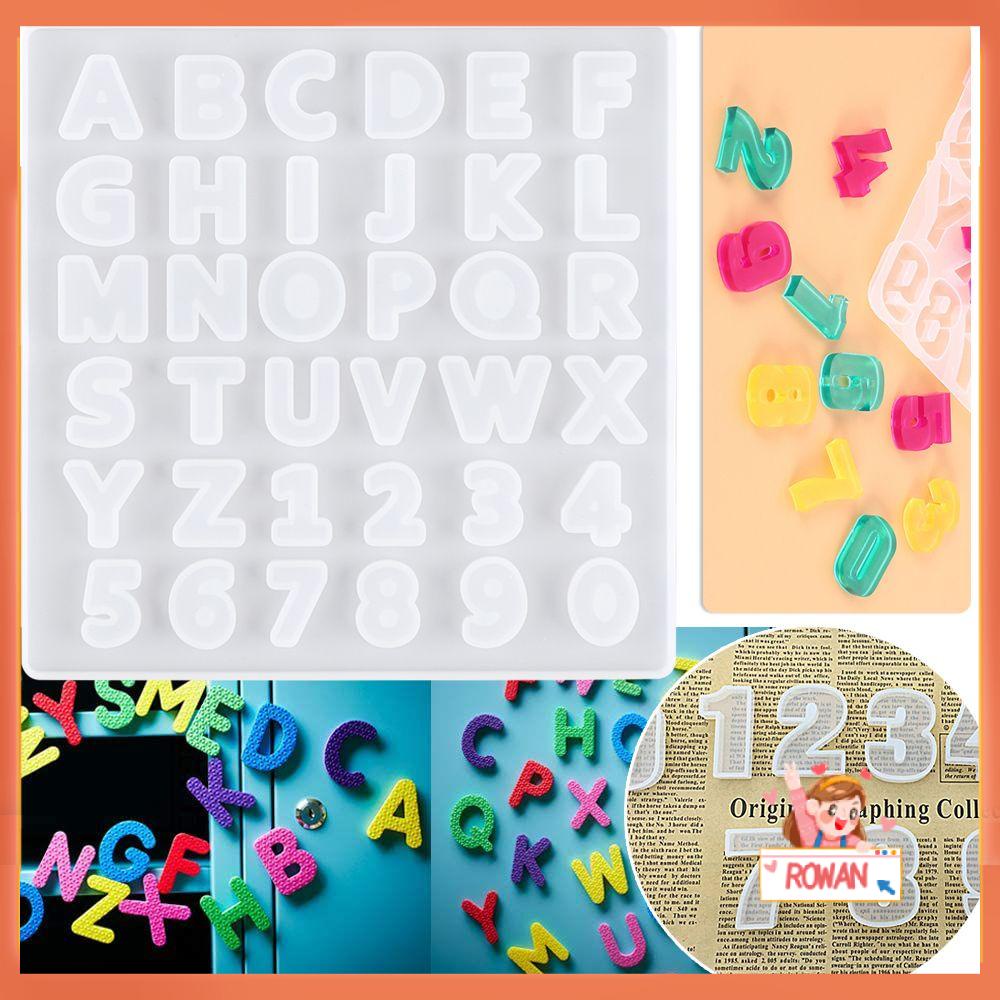 R-flower Alphabet Number Pendant Resin Casting Silica Gel Handmade Cetakan Resin