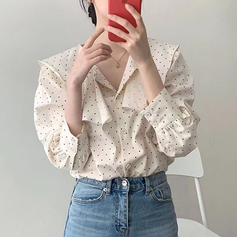 Polkadot Ruffle Blouse