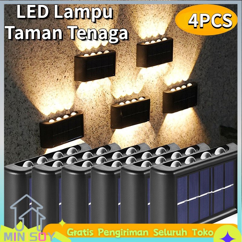【4PCS】Lampu Taman Tenaga Surya/Lampu Dinding Surya/Led Lampu Surya Untuk Taman/Lampu Dinding Tenaga 
