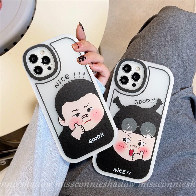 Pasangan Kartun Lucu Anak Laki-Laki Dan Perempuan Case Untuk Infinix Smart6 5panas11 9 10 Bermain Panas 10s 10T 11s Panas10 Lite Note8 Smile Cinta Hati Papan Catur Soft Case Tpu Cover