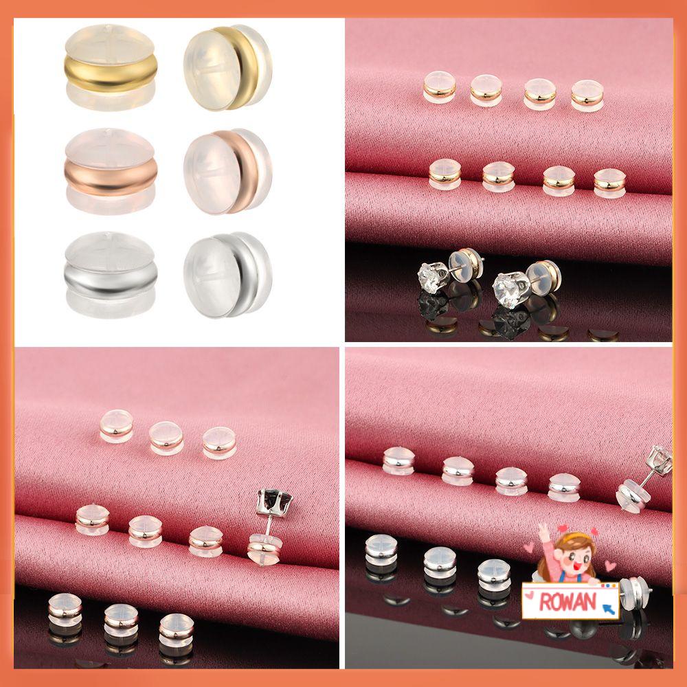 R-flower 10Pcs Karet Telinga Belakang Membuat Perhiasan Cincin Anting Giwang