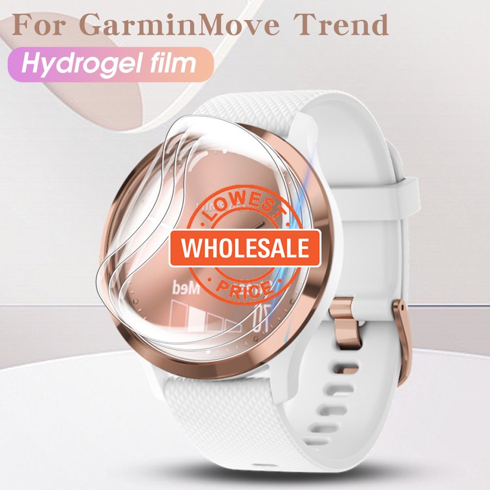 [Harga Grosir] Full Cover HD Clear Soft Hydrogel Film Untuk Garmin Move Trend Sports Smart Watch Pelindung Layar Anti Sidik Jari Anti Gores