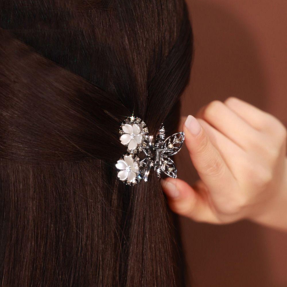 Mxbeauty Cherry Hair Clip Retro Vintage Bunga Rambut Sanggul Tetap Klip Elegan Hiu Grab Clip Small Hair Claw