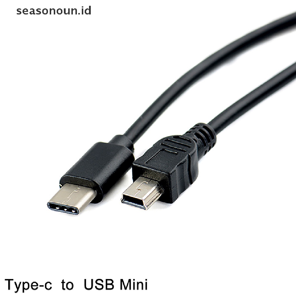 Seasonoun USB Type-C to Mini USB Kabel USB-C Male to Mini-B Male Adapter Converter.
