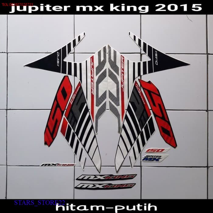 (ORI) striping motor jupiter mx king 150 2015 putih