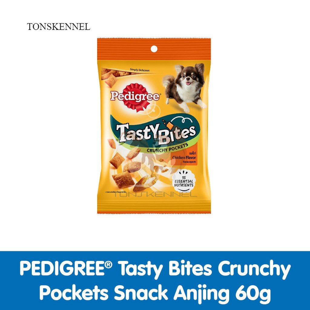 PEDIGREE 60 gr Tasty Bites Crunchy Pockets Snack Anjing 60g 60 g 60gr