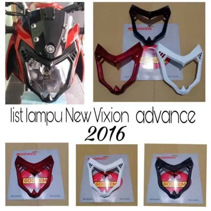 Aksesoris Vixion Cover / Lis Headlamp / Batok Lampu NVL vixiion new - Hitam acc