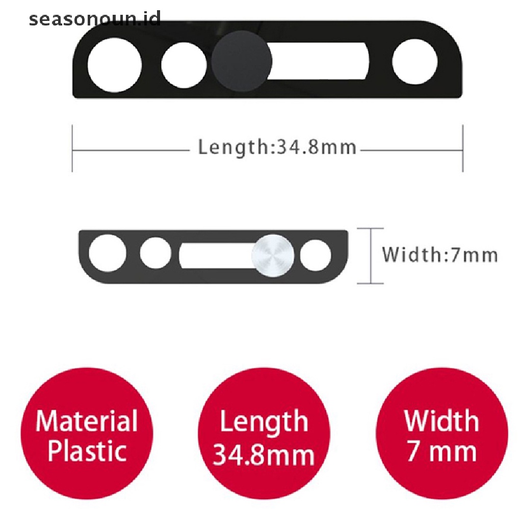 Seasonoun Aksesoris Antispy Metal Webcam Cover Privasi Topi Kamera Depan Slider Lensa Stiker Untuk iPhone X XS 11 12 ProMax Mini.