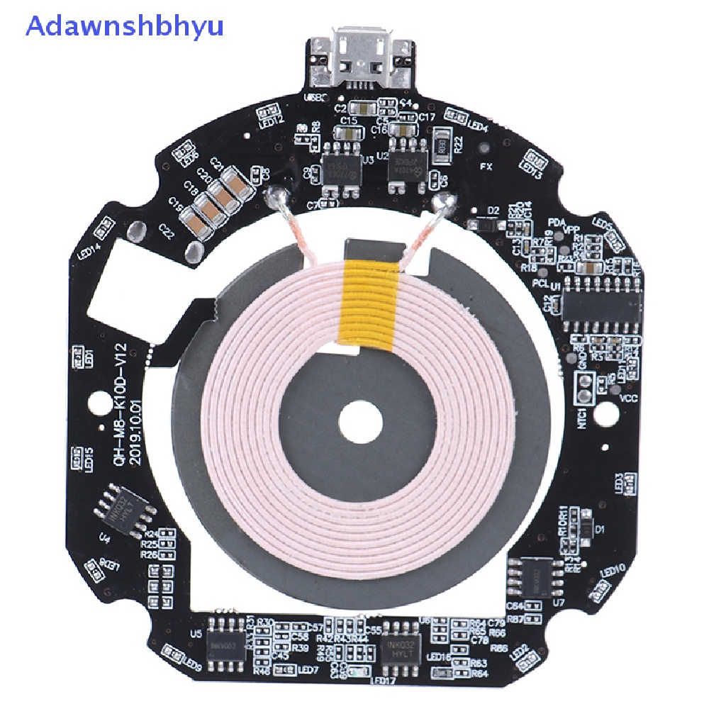 Adhyu 10W /15W QI Fast Wireless Charger PCBA Modul Papan Sirkuit Transmitter +Coil ID