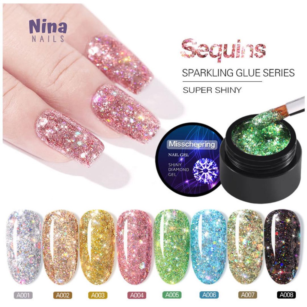 mischeering shiny diamond Glue Series Misscheering/ Kutek Glitter/nails