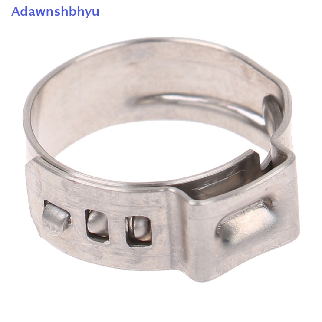 Adhyu 10Pcs Klem Selang Single Ear Stepless 304stainless Steel Hose Clamp Cincin Penjepit Cinch Untuk Sealing Hose Quick Release Clamp ID