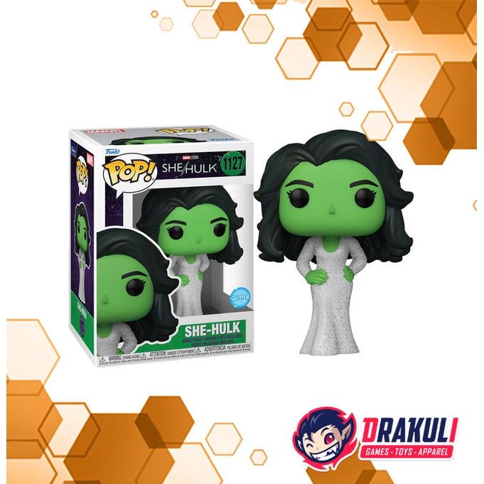 Toys Funko Pop Marvel - She-Hulk In Gala Dress (Glitter) - STANDARD