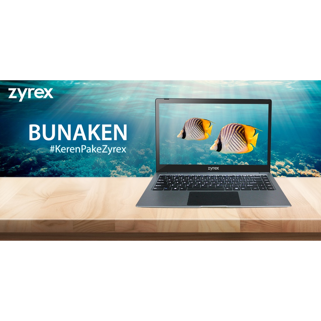 LAPTOP ZYREX BUNAKEN CELERON N4020 RAM 4GB 256GB SSD + EMMC 64GB WIN 10 14&quot; INCH HD GARANSI RESMI