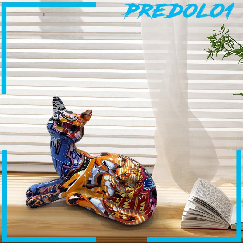 [Predolo1] Patung Kucing Patung Hewan Dekorasi Patung Kucing Untuk Rak Kamar Tidur