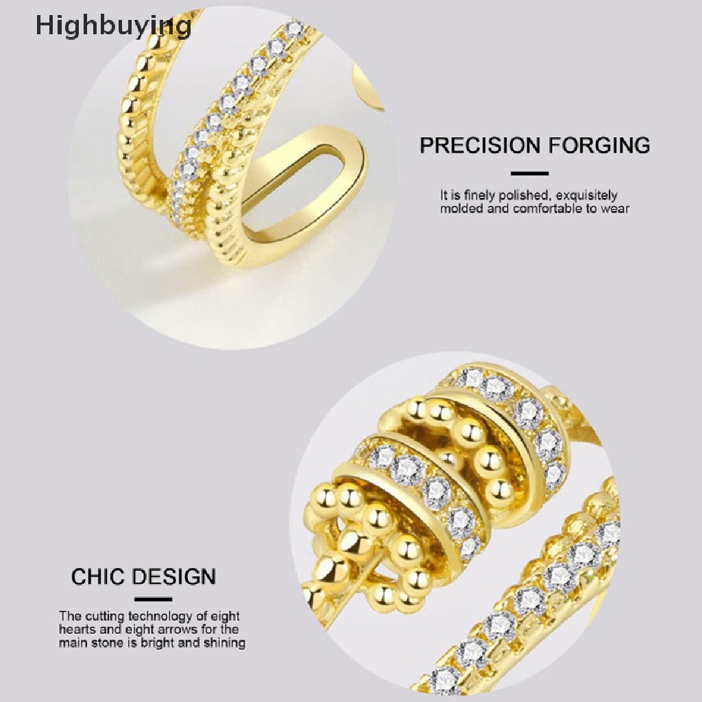 Hbid Cincin Anti Kecemasan Cincin Yang Dapat Diputar Untuk Wanita Pria Kecemasan Worry Jari Cincin Pereda Stres Dengan Manik-Manik Adjustable Spinner Rings Glory