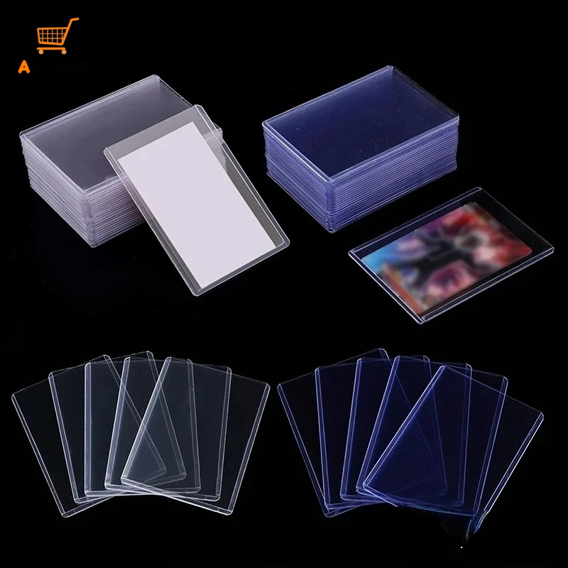 Vertikal/horizontal PVC Transparan Waterproof Card Holder/Sarung Pelindung Koleksi Kartu Gaming/Kartu Bank Kredit Lengan Anti Debu