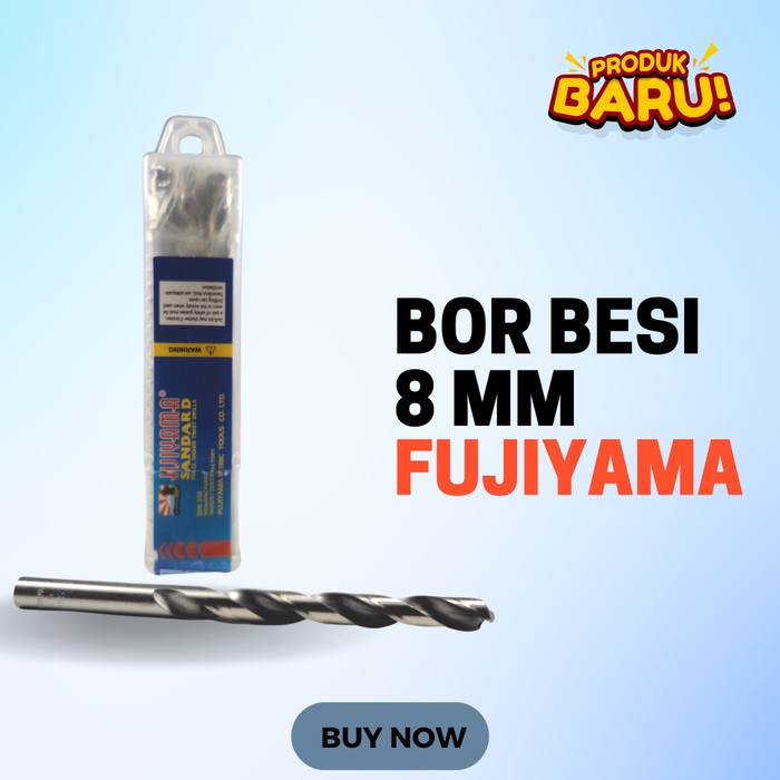 Mata Bor Besi Kayu HSS Din 338 Drill Bit 8mm 8 mm FUJIYAMA