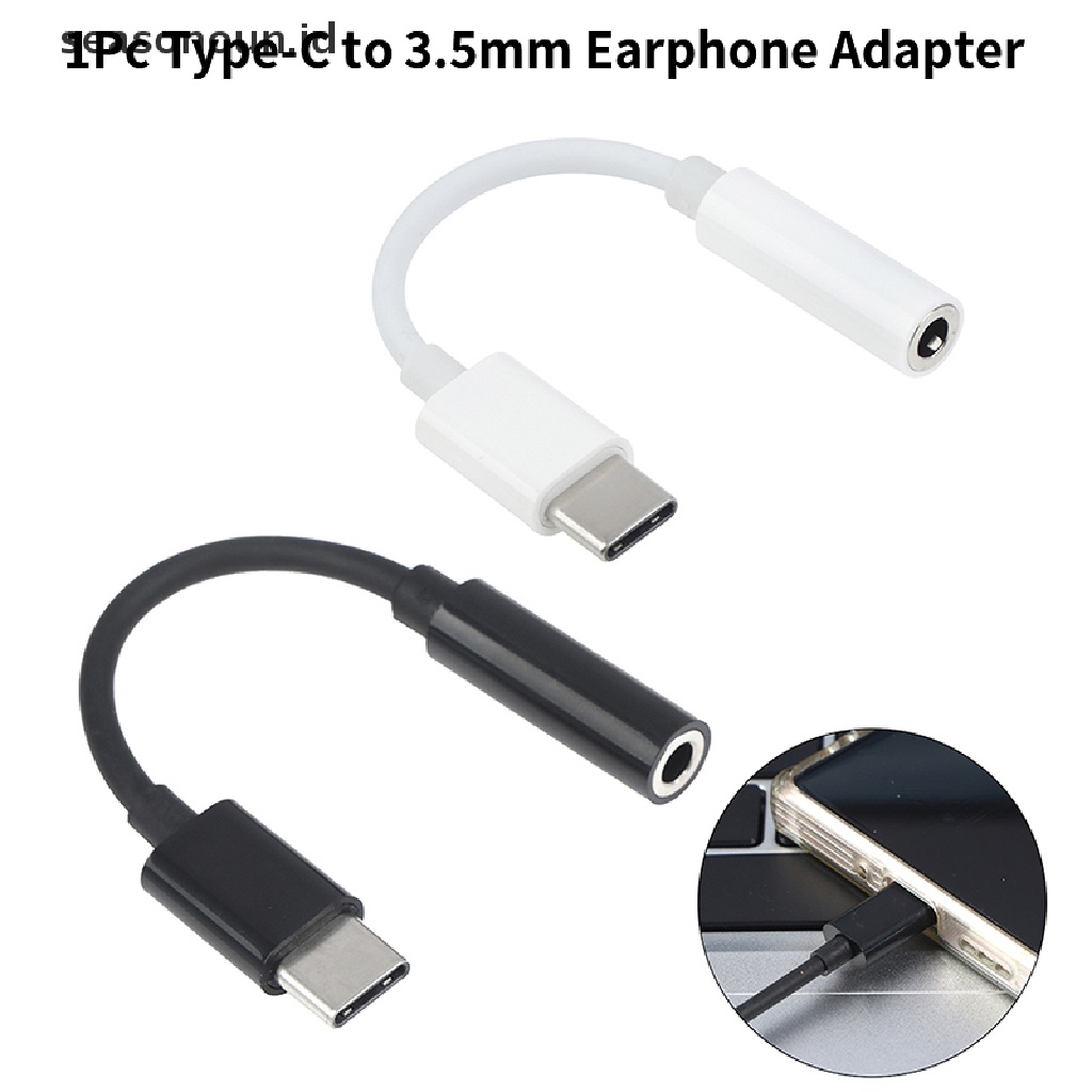 Seasonoun Type-C to 3.5mm AUX Jack Earphone Audio Adapter Audio Splitter USB-C Converter Adaptor Headphone.