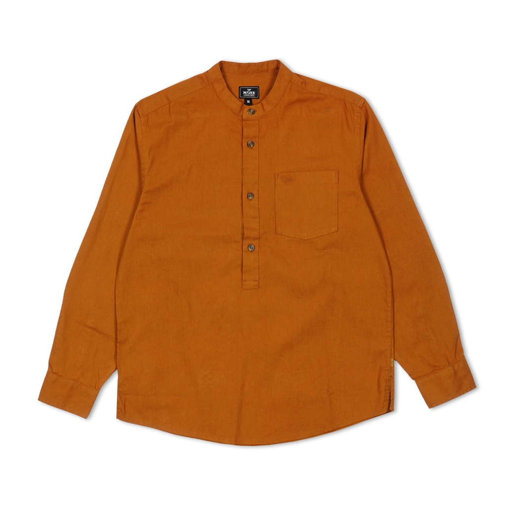 M.Gee Kemeja Koko Brown Mgee Baju koko Terbaru Autus C057