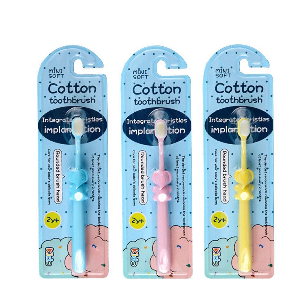 MurmerOfficial Sikat Gigi Anak Karakter Gajah Dengan Bulu Halus Dan Lembut Cotton Toothbrush R844 DUP